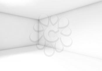 Abstract white empty interior background, 3d render illustration