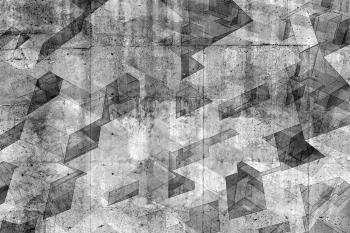 Abstract concrete background pattern, 3d render illustration