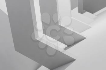 Abstract white interior background. 3d render illustration