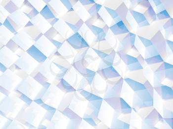 Abstract geometric pattern, shiny polygonal background, 3d render illustration