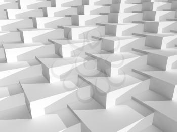 Computer graphic background with parametric white structure. Abstract geometric pattern, 3d rendering illustration 