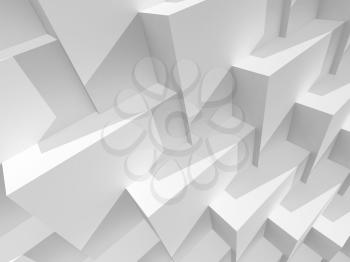 Graphic background with parametric white structure. Abstract geometric pattern, 3d rendering illustration 