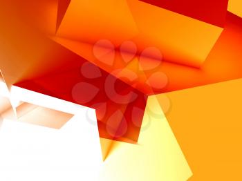Abstract colorful low poly background, digital graphic template with double exposure effect. 3d render illustration
