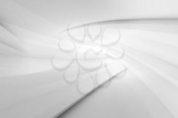 Digital abstract white architectural background with soft shadows. 3d rendering illustration