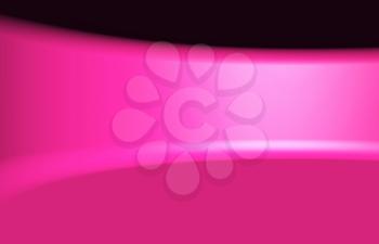 Abstract bright pink round interior background, 3d rendering illustration