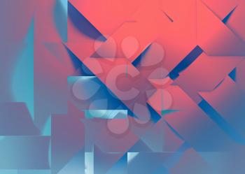Abstract digital graphic background, colorful pattern of overlapping stripes, double exposure effect, 3d rendering illustration 