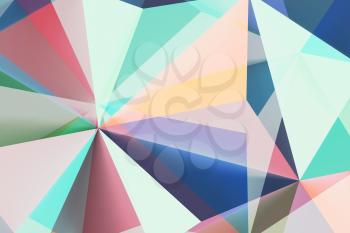 Abstract geometric background with colorful polygons, computer graphics illustration