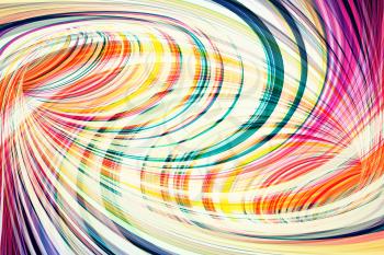 Colorful abstract cgi background texture, intersected colorful spirals, 3d rendering illustration