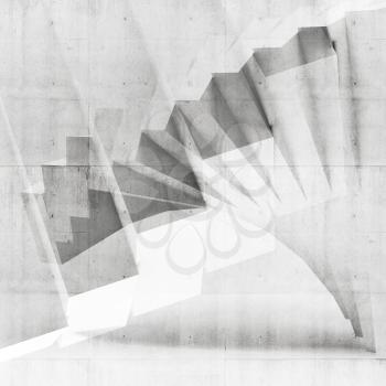 Abstract geometric background with concrete texture, double exposure effect, 3d rendering illustration 