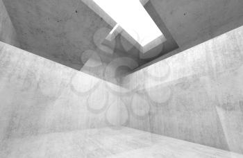 Abstract white concrete interior background, digital  illustration with double exposure effect, mixed media. 3d rendering illustration 