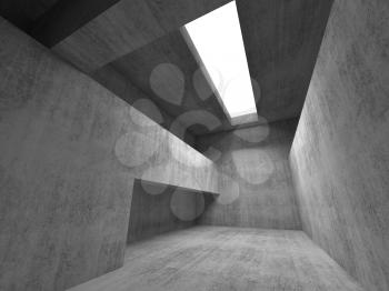 Abstract empty concrete interior background. 3d rendering illustration