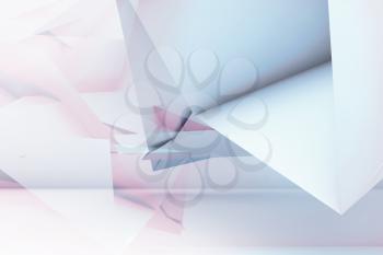 Abstract digital background texture, triangular pattern, double exposure effect. 3d rendering illustration
