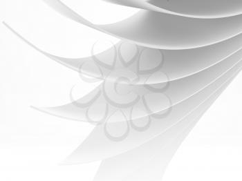 Abstract white digital graphic background, 3d rendering illustration
