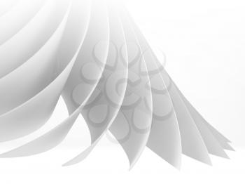 Abstract white cgi background, 3d rendering illustration