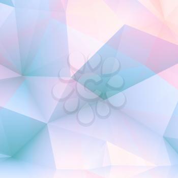 Abstract positive colorful digital 3d polygonal background, modern computer graphic illustration