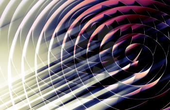 Dark 3d spirals, abstract digital illustration, background pattern