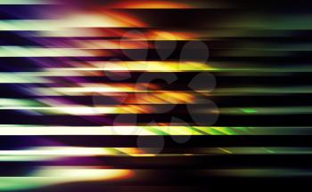 Abstract digital background with shining colorful blurred lines on black 