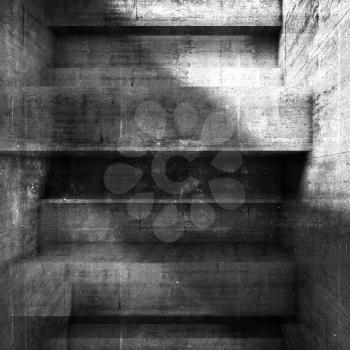 Abstract grungy dark concrete wall background. 3d render illustration, concrete texture