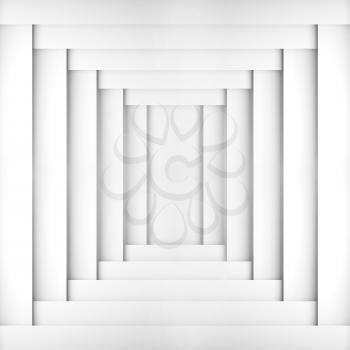 Abstract illustration, blue and white geometric background with rectangle frames pattern