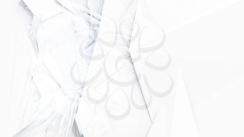 White abstract background with sharp ice surface