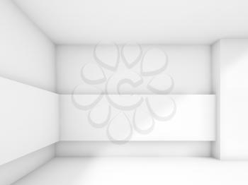 Abstract contemporary white empty interior. 3d render illustration