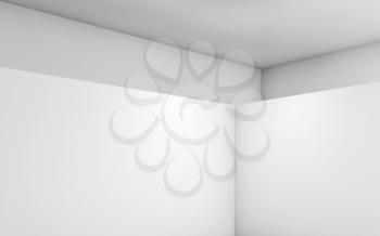 Abstract white background, contemporary minimal architecture interior design. 3d illustration