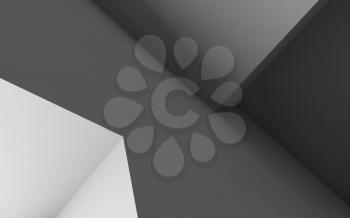 Abstract cg polygonal background. Structure of white corners. 3d render illustration