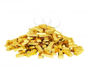 Big heap of gold bars