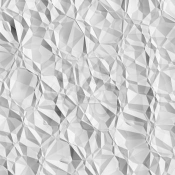 Crumpled white paper texture background illustration