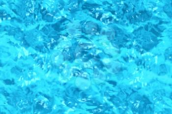 Swimming pool water surface with sparkling light, rippled pattern background of clear blue water in swimming pool, 3d illustration