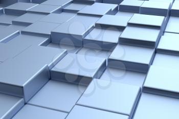 Modern futuristic cubes construction, abstract technology decorative style background