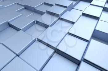 Modern futuristic cubes construction, abstract technology style decorative background