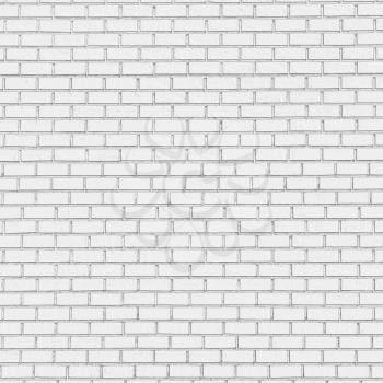 White brick wall texture background - bright colorless abstract white background for various design artworks, business cards, banners and graphic, 3d illustration