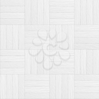 White wood parquet seamless texture - colorless abstract white wooden seamless background for various design artworks, illustrations and graphic, 3d illustration.