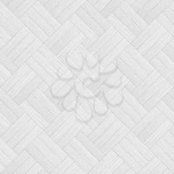 White wood parquet seamless texture - colorless abstract white wooden seamless background for various design artworks, illustrations and graphic. 3d illustration