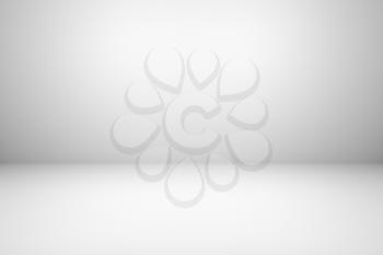 Abstract gray empty room wall studio gradient background with white gradient, simple 3D illustration.