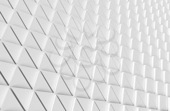 Abstract white geometric texture background with light and shadows diagonal view. 3D illustration can be used in design and website background