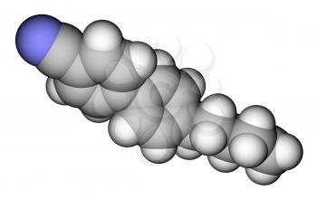 Twisted nematic liquid crystal molecule molecular model