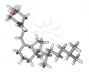Vitamin D3 (Cholecalciferol) molecular model