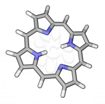 Porphin sticks molecular structure