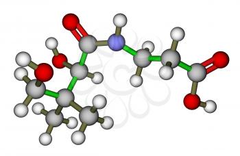 Pantothenic acid (vitamin B5) molecular structure