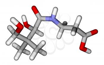 Pantothenic acid (vitamin B5) molecular structure