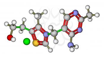 Thiamine (vitamin B1) molecular structure
