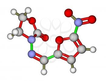 Antibacterial furazolidone molecular structure