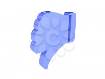 Unlike icon over white background. Concept 3D illustration.