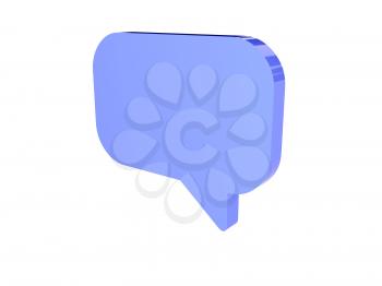 Bubble icon over white background. Concept 3D illustration.