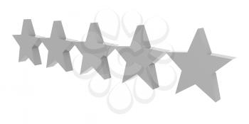 Zero stars rating. Concept 3D illustration.