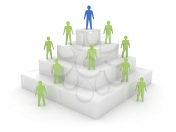 Social hierarchy. Concept 3D illustration.