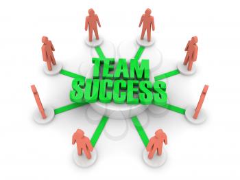 Team success. Concept 3D illustration.