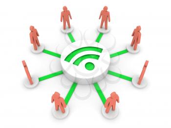 Wireless Internet. Online conference. Concept 3D illustration.